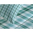 thumbnail image 4 of Ambesonne Turquoise Quilted Bedspread Set 3 Pcs, Checkered Tartan, Queen Size, Sea Green Pale Blue, 4 of 5