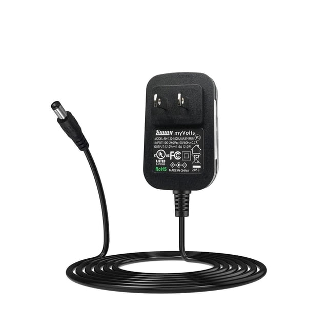 MyVolts Adaptateur d'Alimentation 12V Compatible Avec/remplacement pour Pédale d'Effets TC-Helicon VoiceTone D1 - Prise US