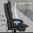 thumbnail image 4 of Massage Chairs Vinsetto Microfiber Office Chair with Massage, Heat, Footrest, Gray,Power Recliners, 4 of 7