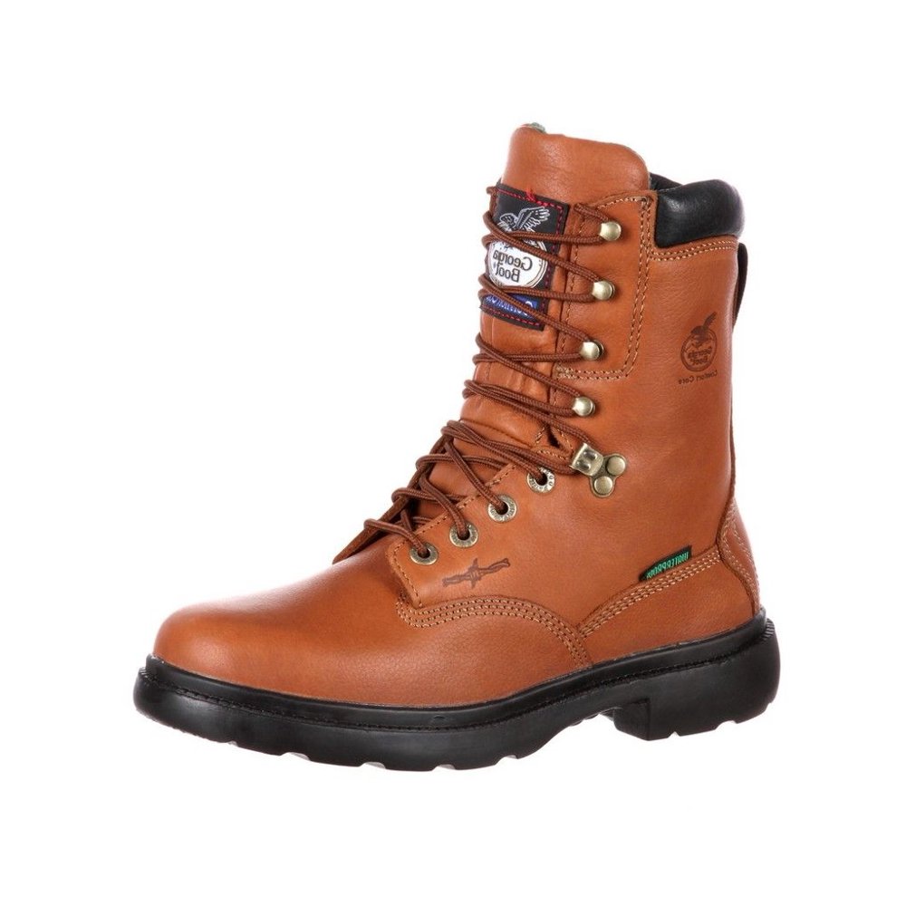 Work Boots Mens 8" Waterproof Farm N Ranch Briar Brown G8503