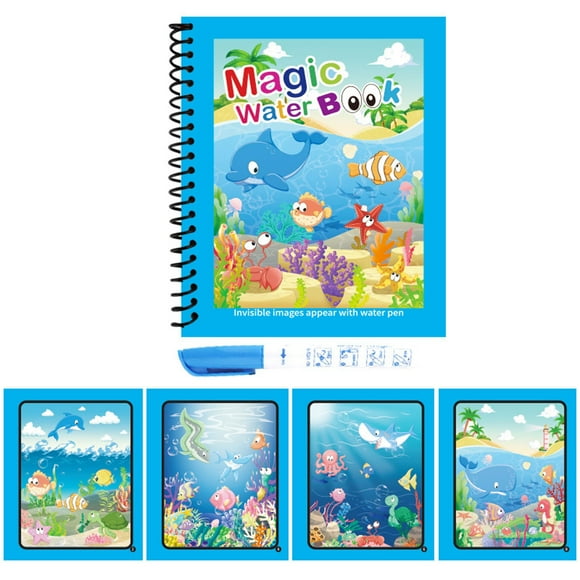 Water Water Drawing Book for Kids Reusable Kindergarten Puzzle Coloring Socially Friendly Learning Toy for Early Education and Water Art
