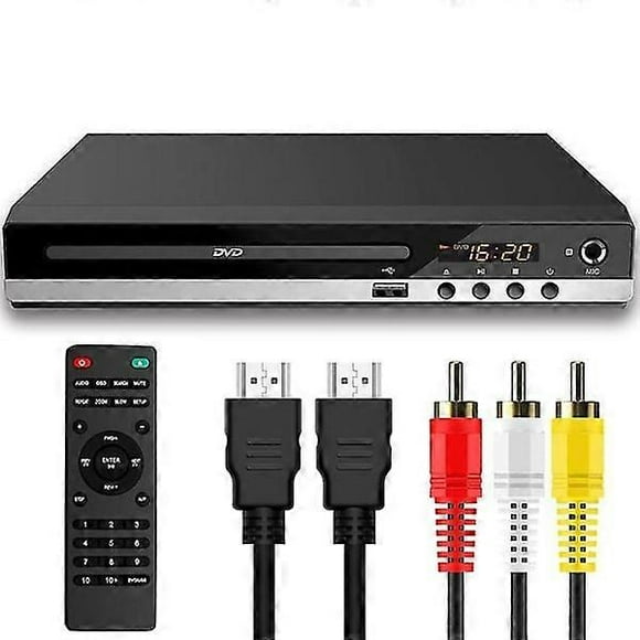 DVD player for TV with HDMI, all regions DVD player, CD player for home stereo system, HDMI & RCA cable included.