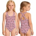 thumbnail image 4 of Shadoumai Girls One Piece Swimsuit Age 10-12 Trim Wrap Tie Back Tankini for Girls Quick Dry Color Block Bathing Suit for Girls Ruched Adjustable Strap Modest Swimwear with Cover Up, 4 of 4