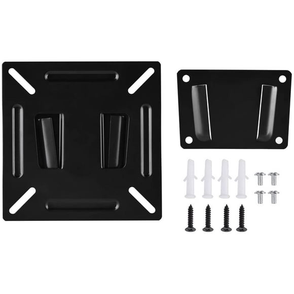 Computer Monitor Bracket, LCD Bracket Screen Mount, Wall-Mounted Stand Bracket Holder for 12-24 Inch LCD LED Monitor Tv Pc Screen, Save Space & Highten Visual Effects