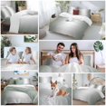 thumbnail image 5 of King 4 Piece Bedding Set Gray-green White Color Ombre Soft Breathable Duvet Cover and Pillowcase, Minimalist Gradient Art Duvet Cover Set Bed Sheets for Bedroom Dormitory Guest Room, 5 of 9