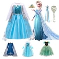 thumbnail image 2 of 2023 Disney New Girls Clothing Frozen Elsa Anna Princess Dress para niñas Kid Cosplay Halloween Party Dress Snow Queen Fantasia9-10T (tag 150) Gao Jinjia LED, 2 of 2