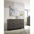 thumbnail image 2 of Bedroom Furniture Set, 6-Piece Queen Size with Bed Dresser Mirror 2 Nightstands Chest, Weathered Slate Gray Wood | Wood | Standard Beds, 2 of 10