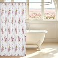 thumbnail image 3 of Erosebridal Graceful Bird Animals Shower Curtain 72Wx84L,Transitional Flower Bathroom Shower Curtain,White Pink, 3 of 5
