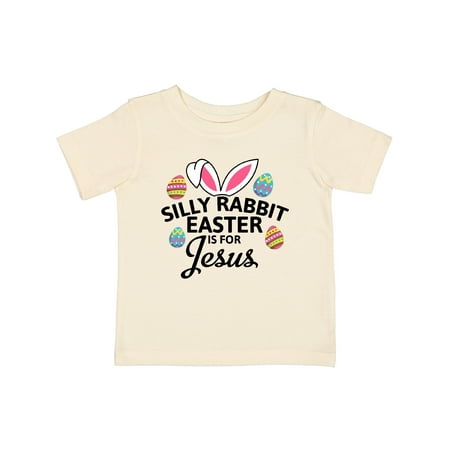 

Inktastic Silly Rabbit Easter is for Jesus with Bunny Head and Easter Eggs Gift Baby Boy or Baby Girl T-Shirt