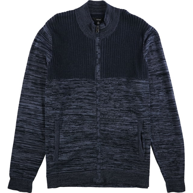 Alfani Suéter cárdigan texturizado para hombre, azul, XX-Large