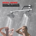 thumbnail image 3 of sumerain Dual Showerhead Combo with Built-In Shut-Off Valve, 6 Settings and 20 Inch Long Shower Arm for Couples, Chrome Finish, 3 of 11