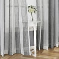 thumbnail image 2 of Danolaps Black and White Sheer Curtains,Stripe Farmhouse Curtains Window Curtain Panel for Living Room Bedroom,2 Panels, 2 of 7