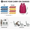thumbnail image 6 of 18" Personal Item Laptop Under Ueat Backpack for American, Spirit, Frontier (Purple), 6 of 6