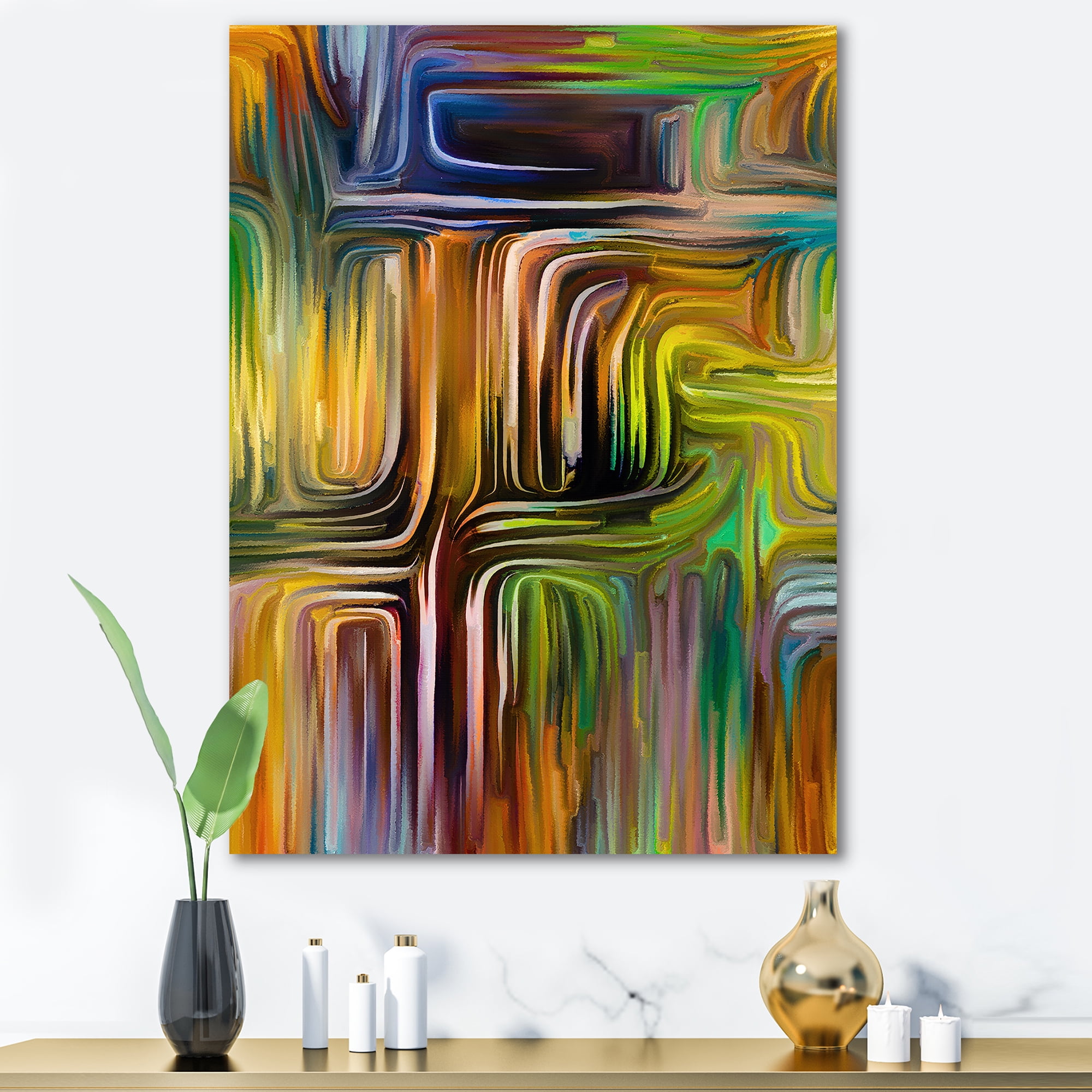 ColorSpiral Fusion I 8 in x 12 in Painting Canvas Art Print, by