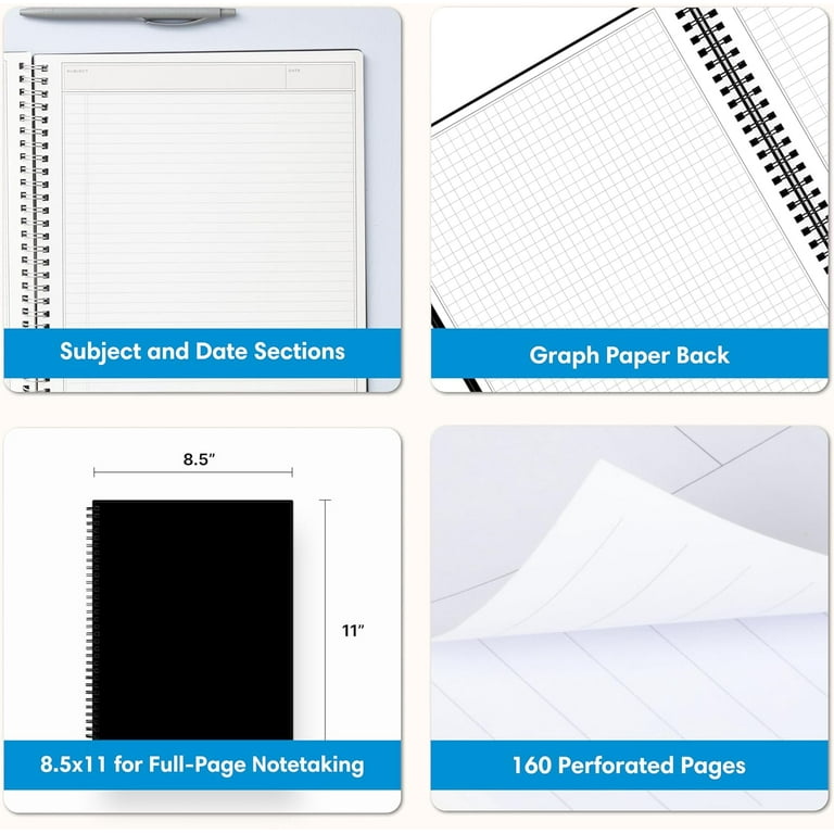 Blue Sky Notes Professional Notebook, Flexible Cover, Twin-Wire