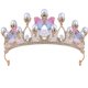 thumbnail image 1 of Accesorios de novia, corona retro para niñas, corona de mariposa, corona para niños, tiara de cristal, 1 of 3