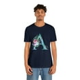 thumbnail image 4 of Letter A Watercolor Flowers Unisex Jersey Short Sleeve Tee, 4 of 12