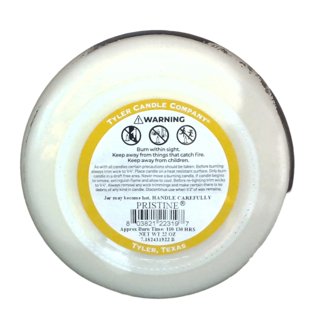 Tyler Candle Company - Pristine - 22oz jar candle - with Tyler matches