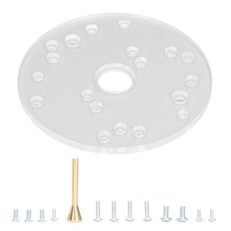 

Acrylic Router Base Plate Router Plate Woodworking With Centering Pin Screws For For Trimmed Routers