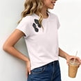 thumbnail image 4 of Zpanxa Girls Shirts, Girls Summer Tops Kids Summer Solid Color Short Sleeve Round Neck T-shirt Top Kids White 7 Years, 4 of 8