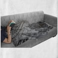 thumbnail image 6 of Black and White Soft Flannel Fleece Throw Blanket, Chicago City Downtown Nighttime Highrise Buildings Tree Branches, Cozy Plush for Indoor and Outdoor Use, 50" x 70", Grey Black White, by Ambesonne, 6 of 6