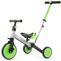 XJD 7-in-1 Toddler Bike with Push Handle for 1 Year to 4 Years Old Kids, Toddler Tricycle Kids Trikes Tricycle, Gift & Toys for Boy & Girl, Balance Training, Removable Pedals