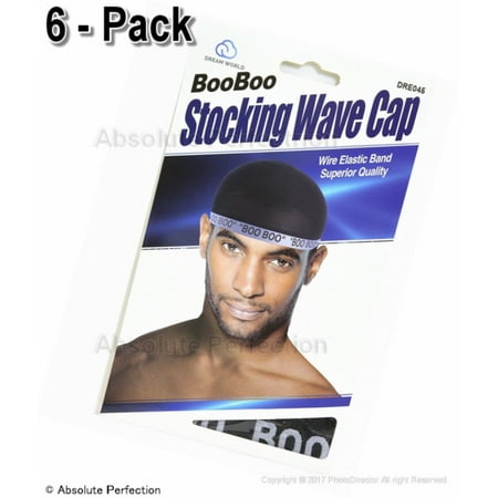 Dream Boo Boo Stocking Wave Builder 360 Waves Cap Black Pack Of