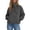 Grey, variant on QTSHPN Jacket For Women Street Style Short Stand Collar Everyday Womens Jacket White L