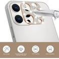 thumbnail image 5 of Southwit (2Pack) Bling Camera Lens Protector Compatible with iPhone 13 Pro Max 6.7 inch/iPhone 13 Pro 6.1 inch, 9H Hardness Tempered Glass Camera Protector Metal Frame Protectors Anti-Scratch, Gold, 5 of 5