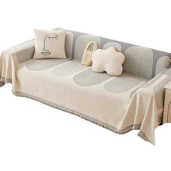 Chenille Sofa Slipcover Soft Cover Fabric Furniture Cover Home Decor Single Piece Anti-cat Scratch Sofa Blanket