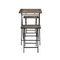 thumbnail image 2 of 3 Piece Foldable Wood and Metal Dining Set with X Frame Leg,Brown and Black, 2 of 5