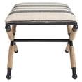 thumbnail image 2 of Riverbay Furniture Metal Black Accent Stool Rectangular Rope Detail 17.5" Assembled, 2 of 8