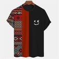 thumbnail image 3 of Camisa a rayas Vintage para hombre, camiseta informal de manga corta, jersey de estilo Simple, sudadera de gran tamaño, Tops sueltos, Verano, 3 of 4