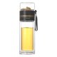 thumbnail image 1 of EZLIFE Botella de vidrio de doble pared portátil para infusiones de té, para viajes, con separación de agua, 420/520 ml∞ Y7F5, 1 of 7