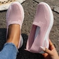 thumbnail image 3 of Domzle Orthopedic Shoes for Women Slip-On Flats Wide Toe Box Casual Sneakers Walking Shoes Non Slip All Season Pink 37, 3 of 6