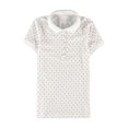 thumbnail image 1 of Aeropostale Polo de lunares para mujer, blanco, extra pequeño Aeropostale Polo, 1 of 1