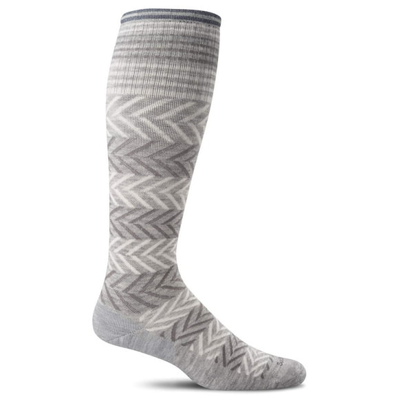 Calcetín de compresión Sockwell Chevron Lt. gris para mujer M/L