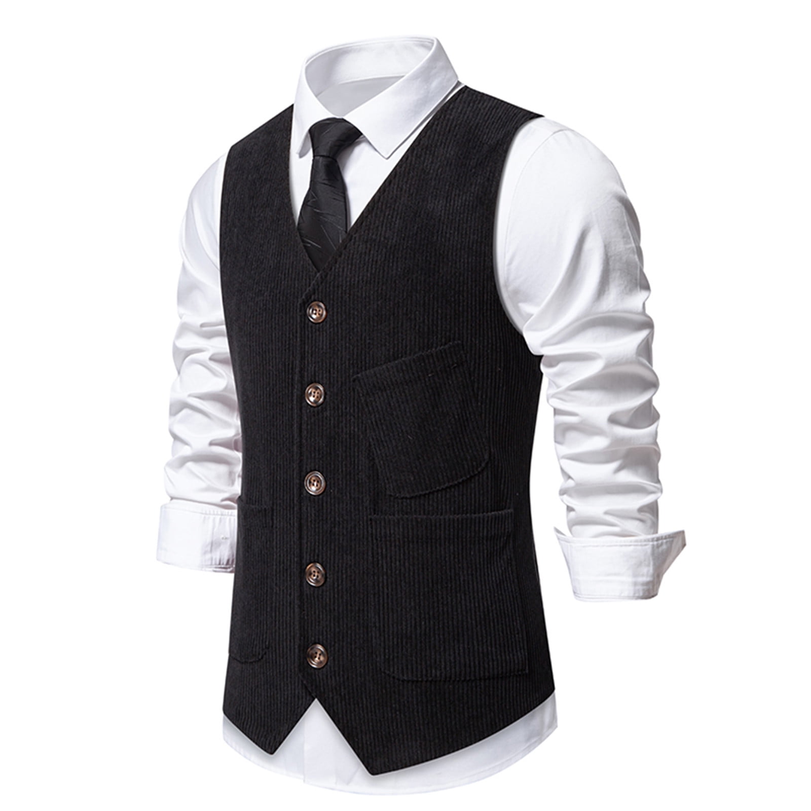 FEOYA Gilet Western Vintage En Velours Côtelé Pour Homme Avec