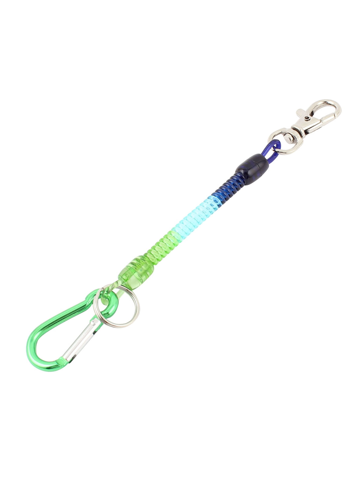 Flexible Stretchy Spring Coil Keychain Keyring Strap Key Holder Green