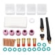 thumbnail image 1 of Juego De Accesorios De Soldadura TIG, 38 Piezas Juego De Accesorios De Soldadura TIG Boquilla De Cerámica Conector De Copa De Vidrio Abrazadera De Electrodo Para WP 17 18 26, 1 of 8