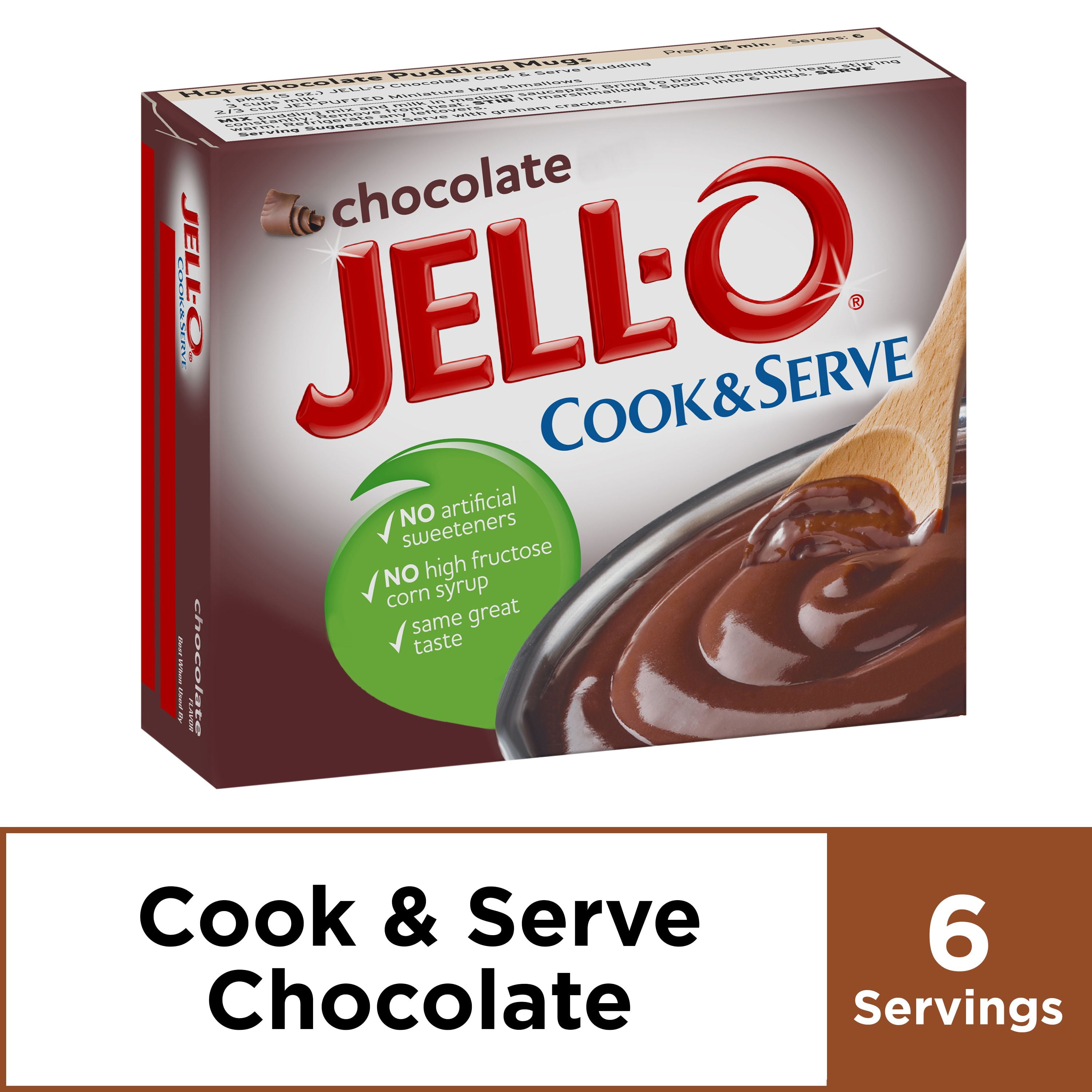 JellO Cook and Serve Chocolate Pudding, 5 oz Box
