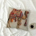 thumbnail image 5 of Bohemian Moroccan Style Pillow Cover 18x18 Inch, Colorful Camel Print Throw Pillow Cover with Hidden Zipper, Soft Polyester Decorative Pillow for Living Room Bedroom, 5 of 5
