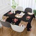 thumbnail image 5 of GZHJMY Cute Cartoon Bear Tablecloth, Rectangle Waterproof Washable Polyester Table Cover for Picnic Dinner Holiday Party Decor, 54 x 72 Inch, 5 of 7