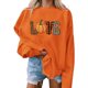 thumbnail image 2 of ICHUANYI Clearance Halloween Sweatshirt Women Pumpkin Coffee Graphic Sweatshirts Cute Halloween Shirts Fall Crewneck Sweatshirt(Orange, XXL) ICHUANYI WER2023081202925, 2 of 5