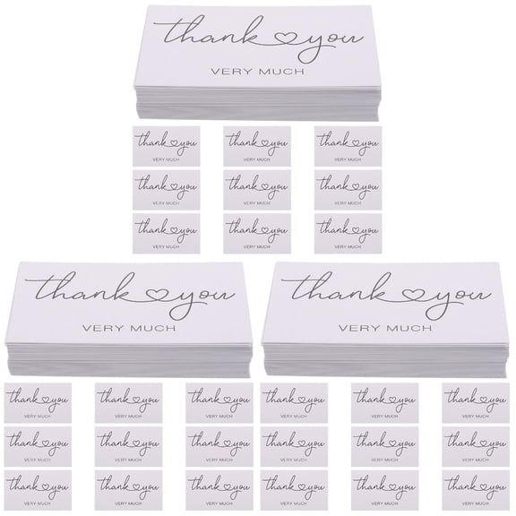 300 Pcs  Thank You Cards Decorative Thank You Cards Small Business Paper Thanks Cards for Boutique