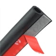 thumbnail image 3 of 5M Black Small P Type Car Door Noise Insulation Soundproofing Seal Strip Rubber, 3 of 5