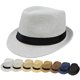 thumbnail image 2 of Sombrero de paja monofilamento Color sólido Sombrero de paja de papel para padres e hijos Sombrilla Sombrero protector solar de verano y otoño Sombrero de paja de playa al aire libre Inglaterra, 2 of 6