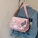 thumbnail image 3 of Bolso Mensajero Lindo para Mujer Lienzo Con Apliques Letras Y Estrellas para Adolescentes Y Estudiantes (rosa), 3 of 9