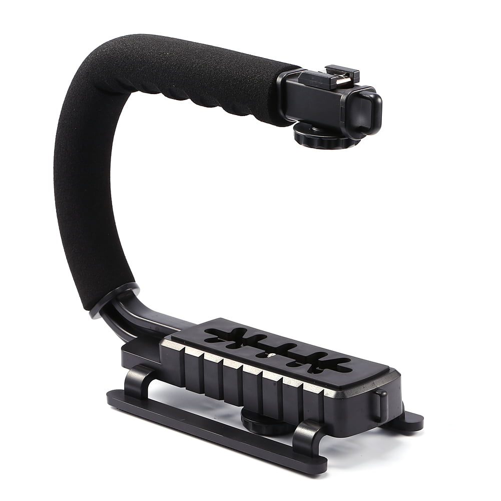 L Bracket Stabilizer Hand Grip with Hot Shoe for Digital Camera Camcorder 