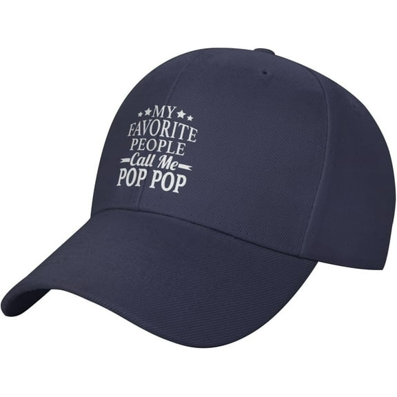 Wikjxiz My Favorite People Call Me Pop Pop Hat Black Baseball Cap Men Women Adjustable Sports Sunhat Funny Dad Hat